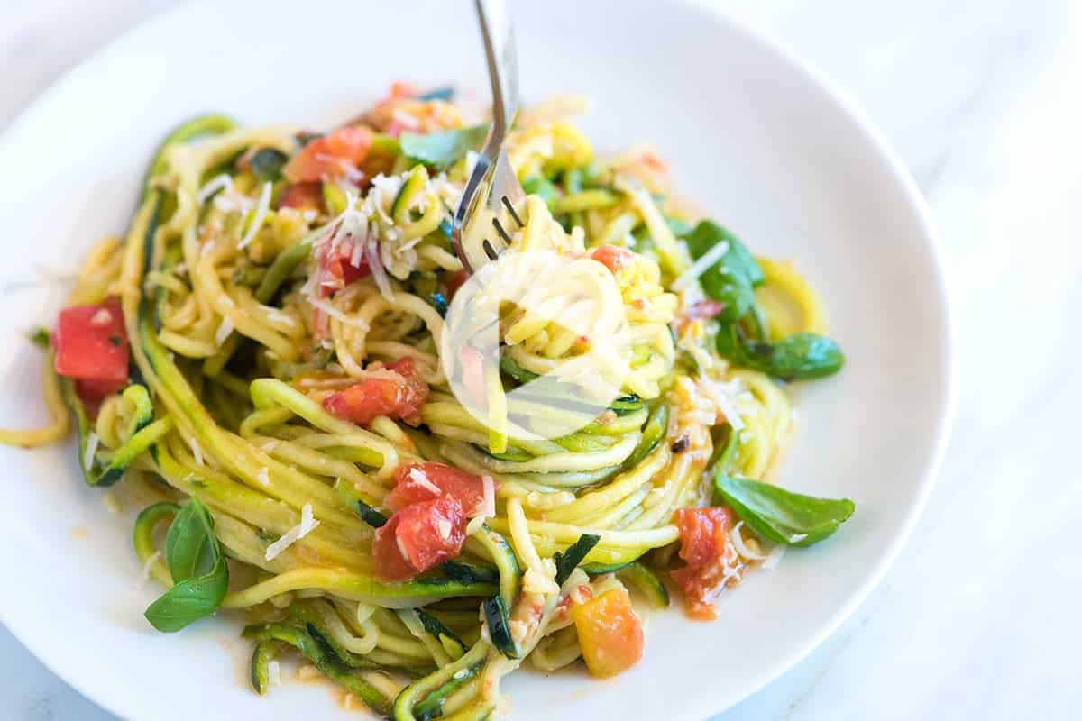 Guilt-Free Garlic Parmesan Zucchini Noodles Pasta Recipe Guilt-Free Garlic Pa