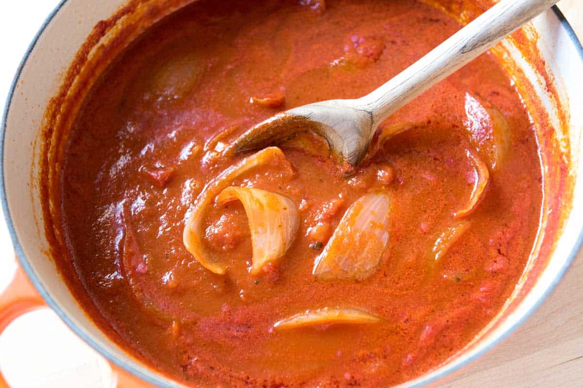 Cooking Homemade Tomato Soup