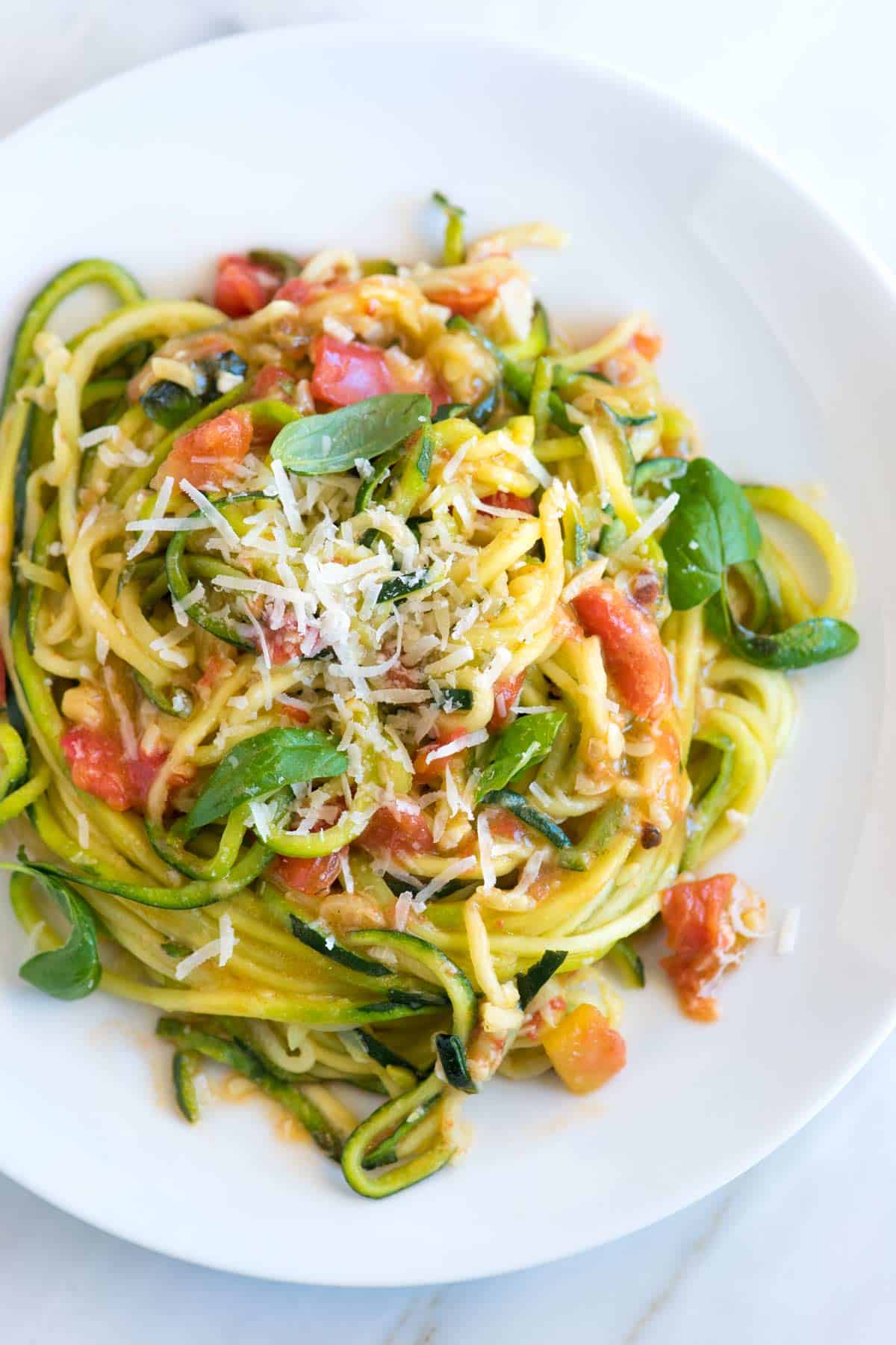 Garlic Parmesan Zucchini Noodles Pasta (Zoodles!)