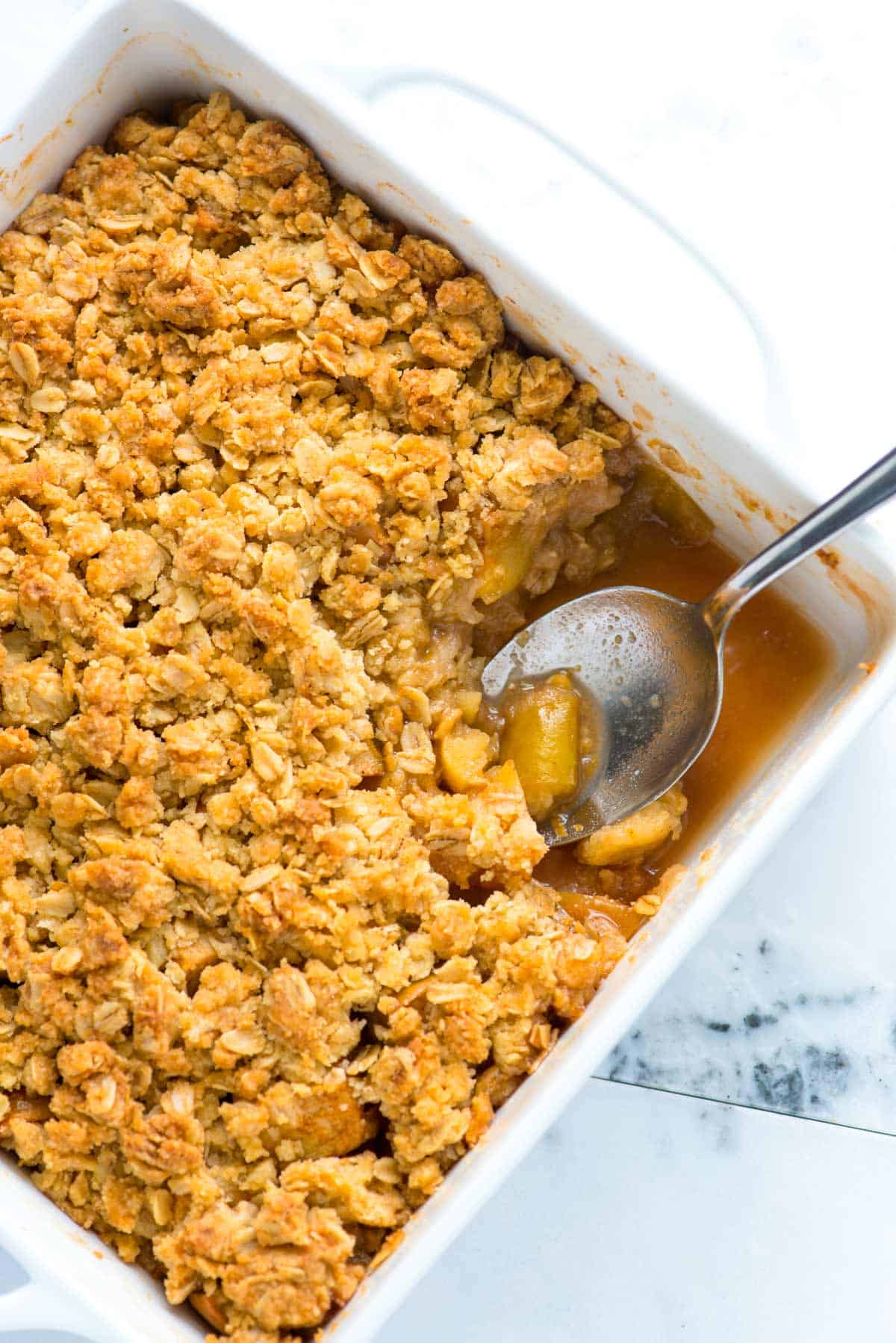 Easy Apple Crisp With Oat Topping (+ Video!) - Boston Girl Bakes