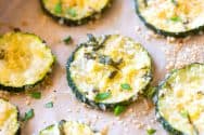 Parmesan Basil Baked Zucchini Chips Recipe