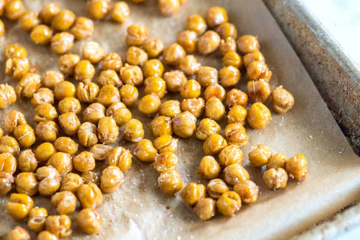 Honey Roasted Chickpeas Recipe with Sea Salt Honey Roasted Chickpeas