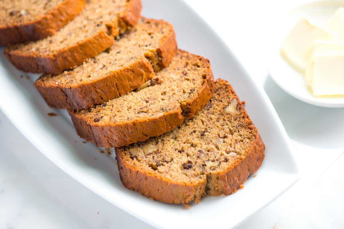 Slices of our favorite banana bread
