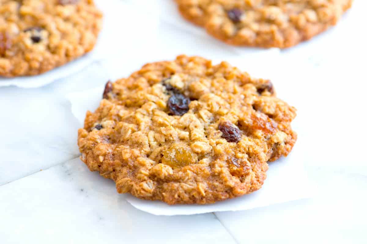 Soft and Chewy Oatmeal Raisin Cookies