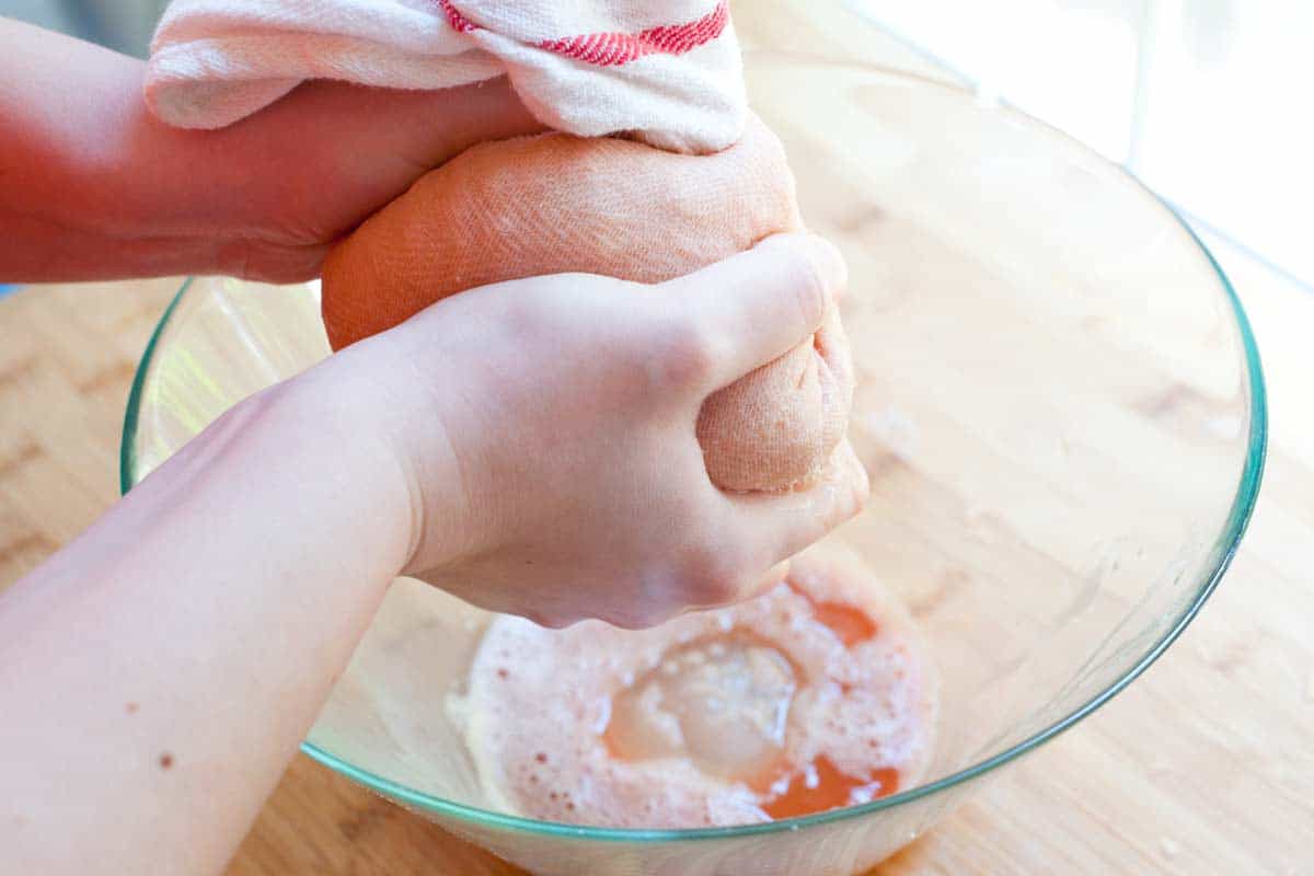 Squeezing the potatoes