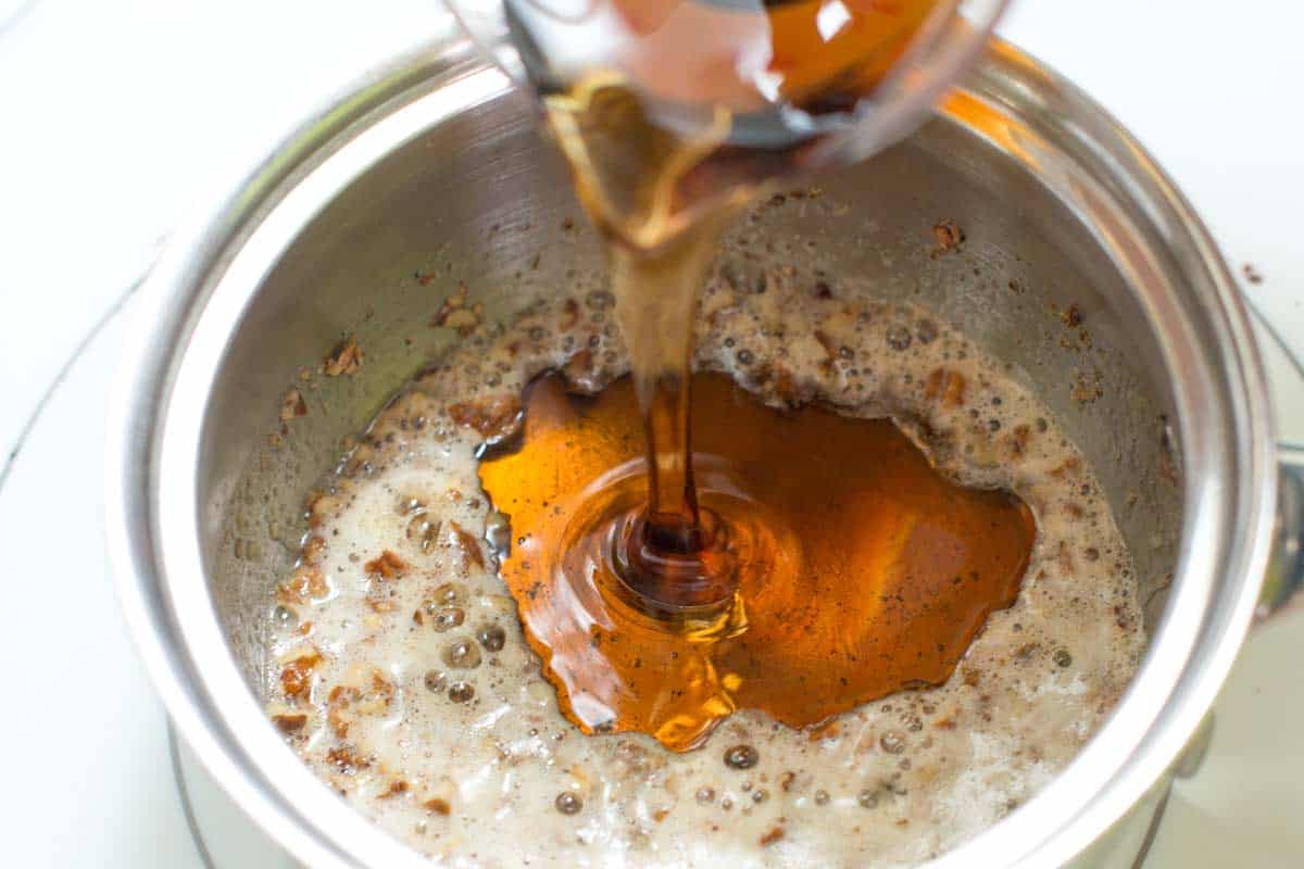 Fluffy Pumpkin Pancakes with Butter Pecan Syrup How to make butter pecan syrup