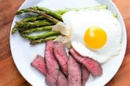 Steak and Eggs with Roasted Asparagus