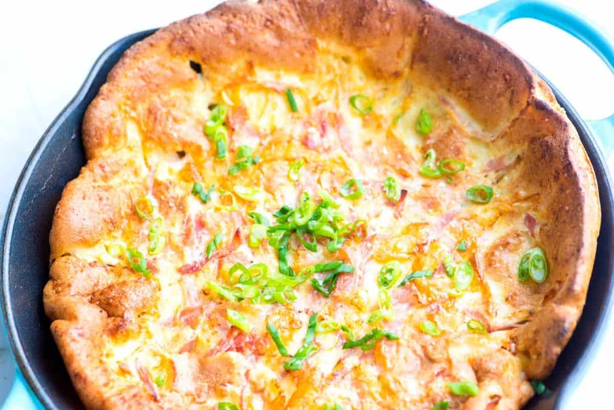 Ham and Cheese Dutch Baby Pancake Recipe