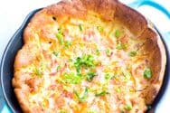 Ham and Cheese Dutch Baby