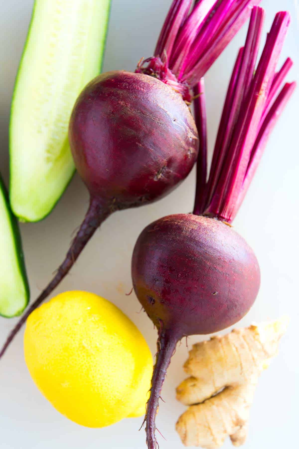 Beet Juice Ingredients - Cucumber, Lemon and Ginger