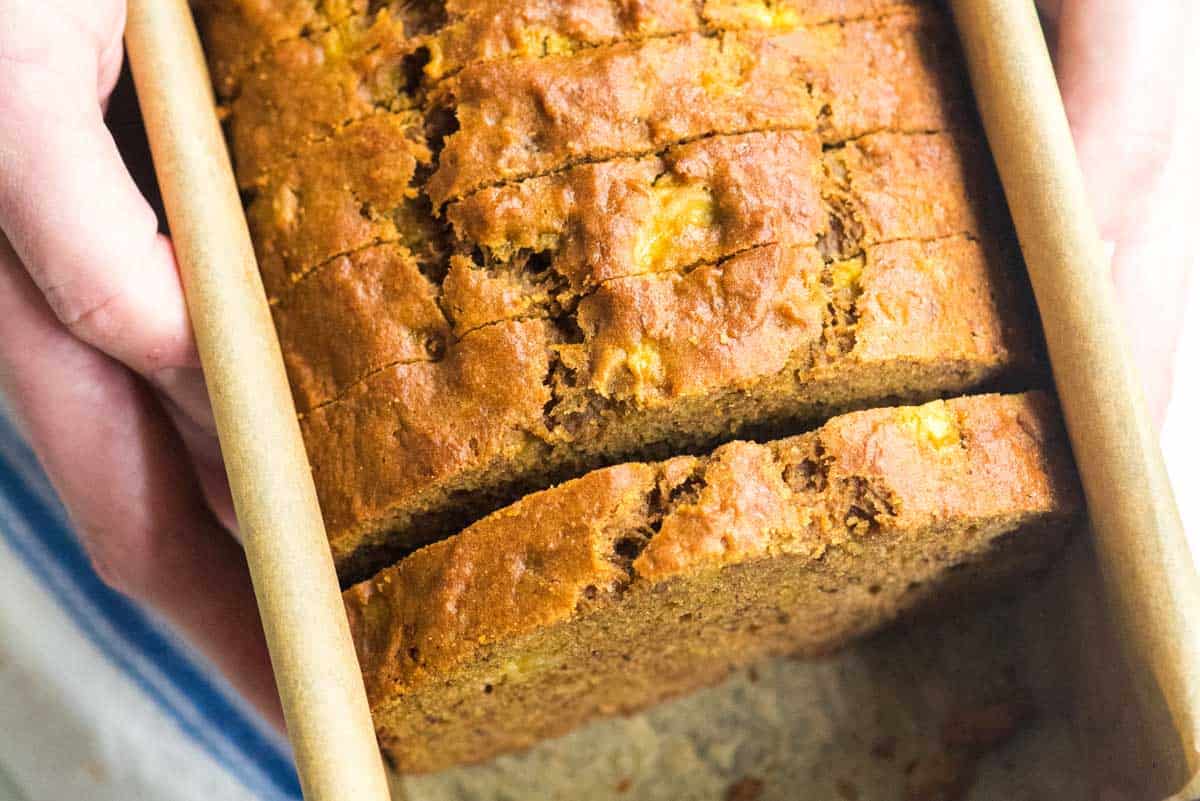 Slices of healthy banana bread