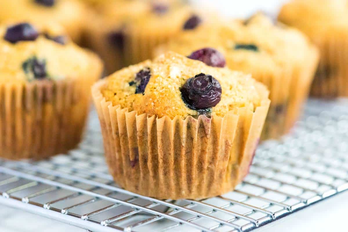 Healthy Banana Blueberry Muffins