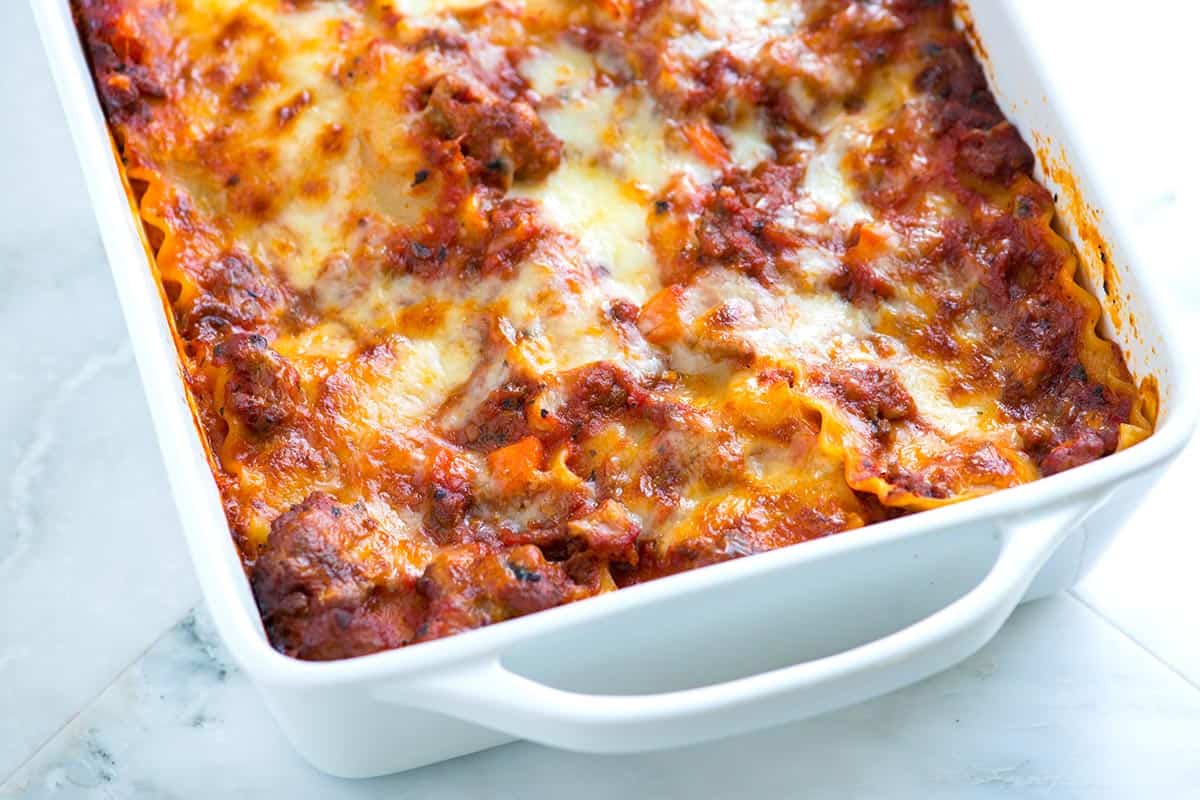 Homemade Four Cheese Lasagna With Italian Sausage And Beef | Meal Prep