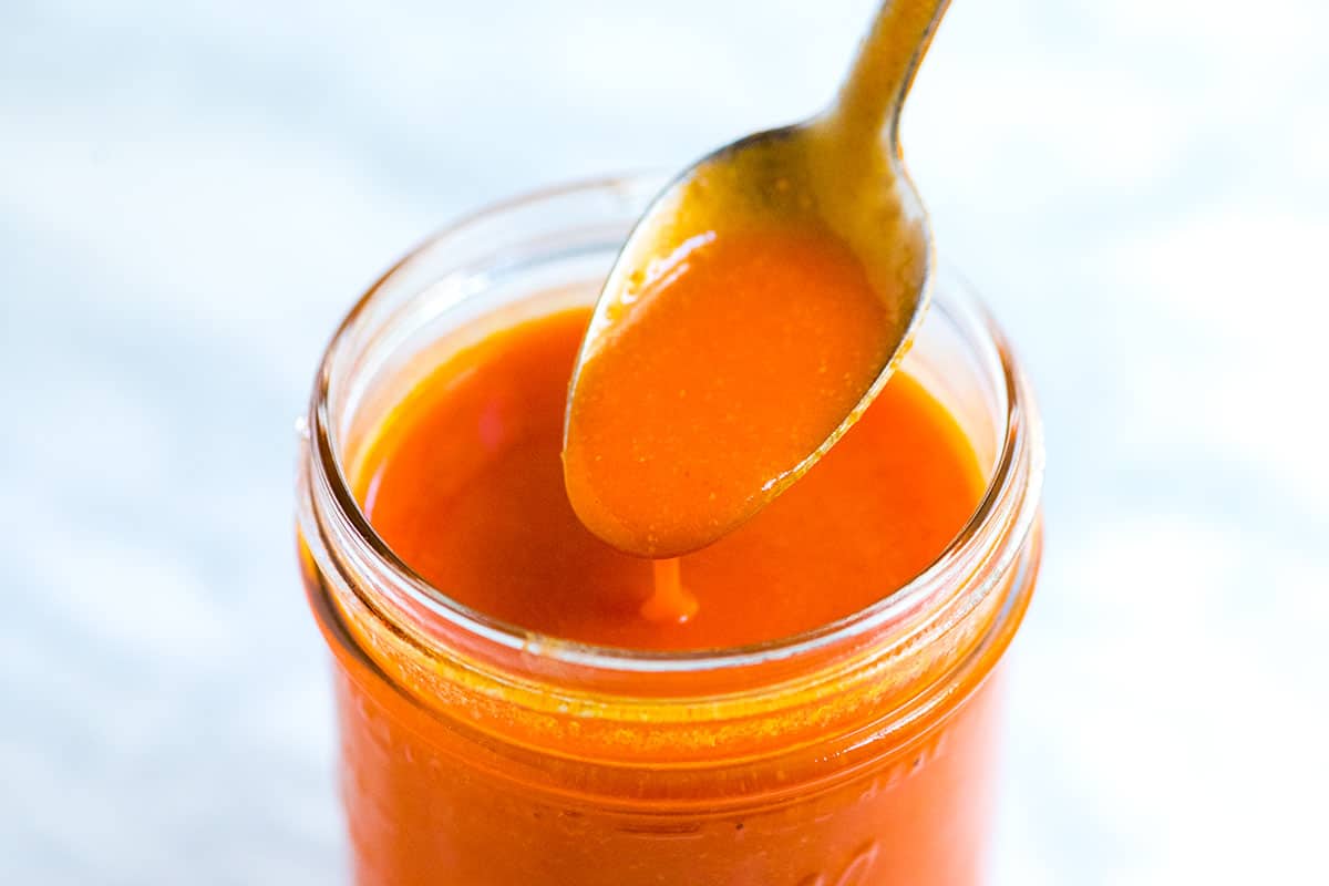 Three Ingredient Buffalo Wing Sauce - InspiredTaste.net  Buffalo-Wing-Sauce-Recipe-1-1200