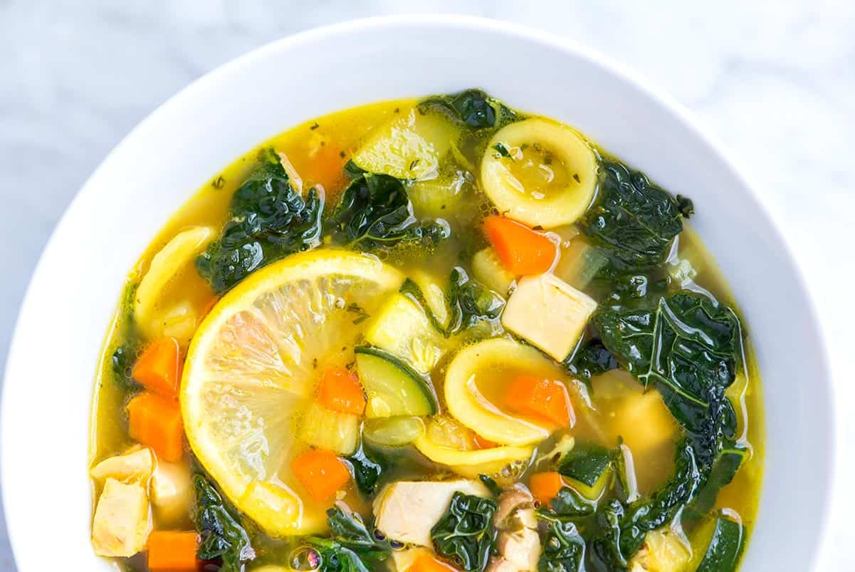 Lemony Chicken Vegetable Soup