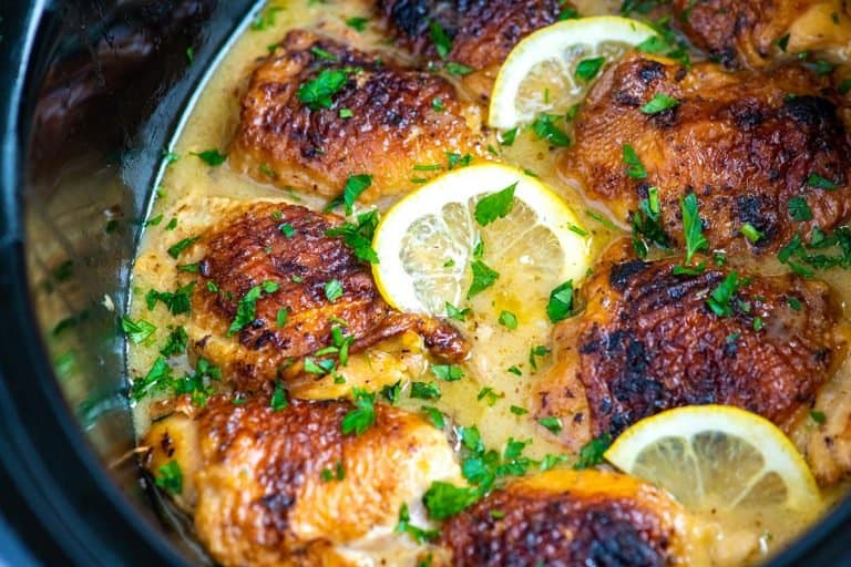 Slow Cooker Lemon Chicken Thighs Recipe