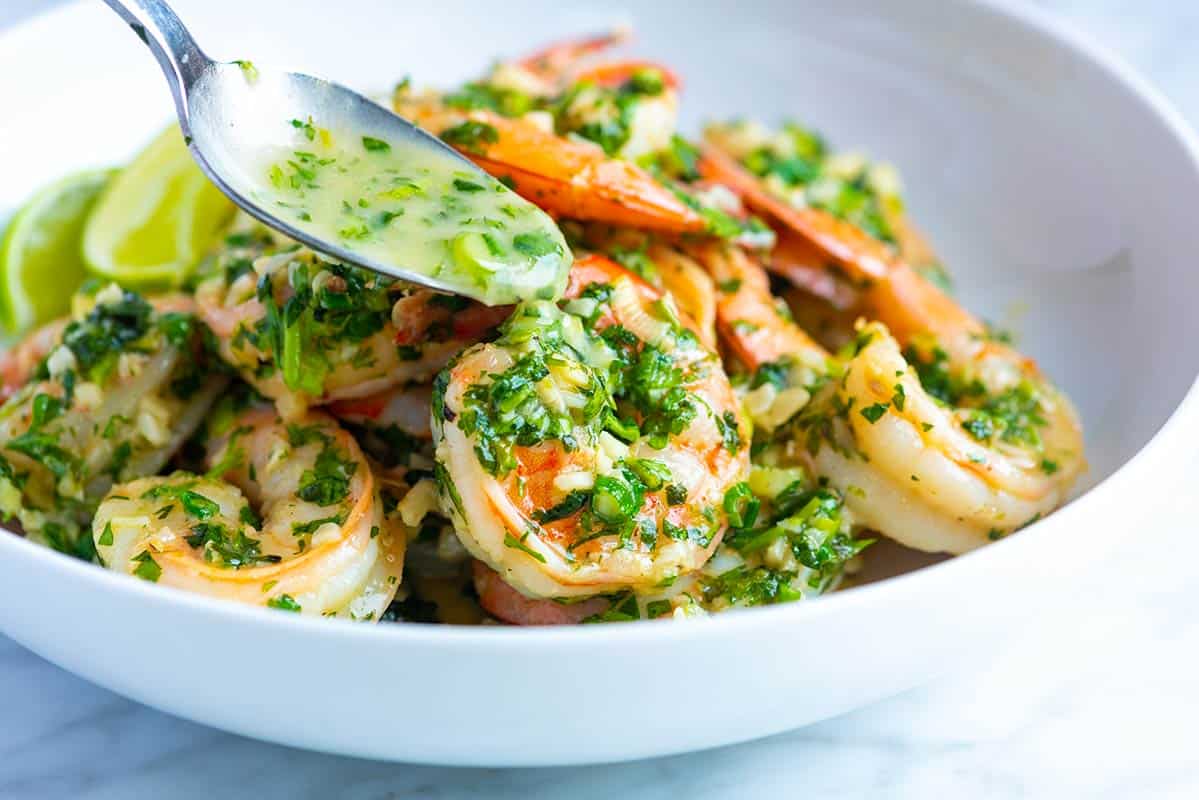 Garlic Butter Shrimp with Cilantro and Lime