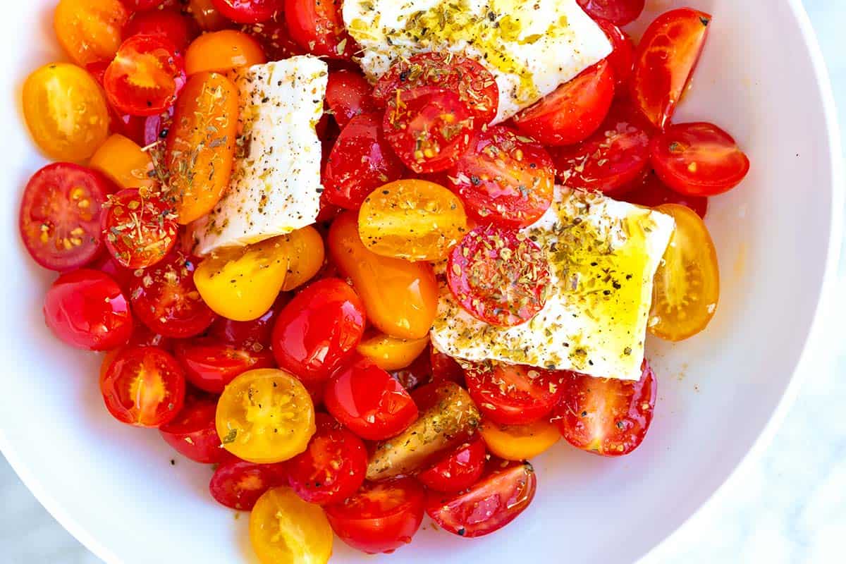 Easy Cherry Tomato and Feta Salad Recipe