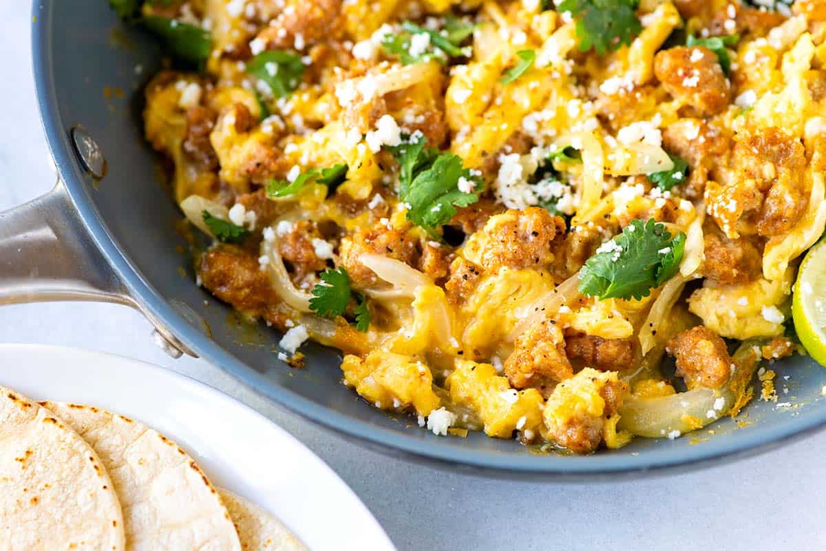 Easy Chorizo and Eggs