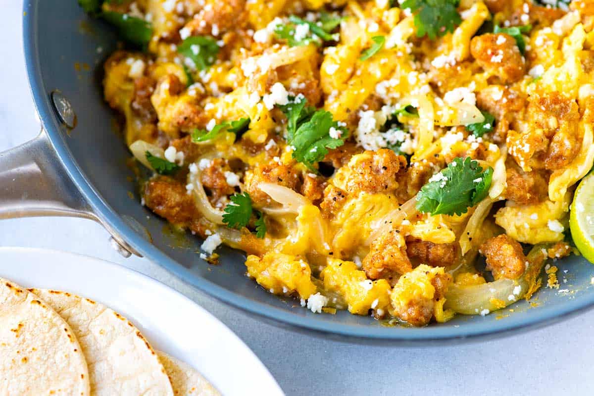 Easy Chorizo and Eggs Breakfast Skillet