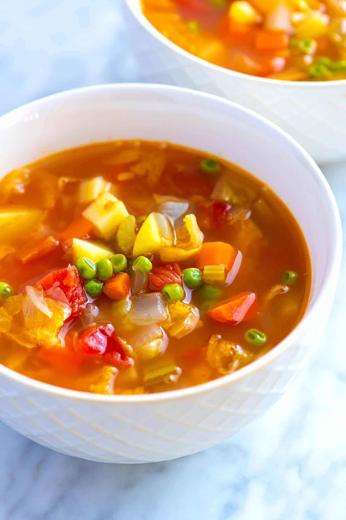 Bowl of vegetable soup