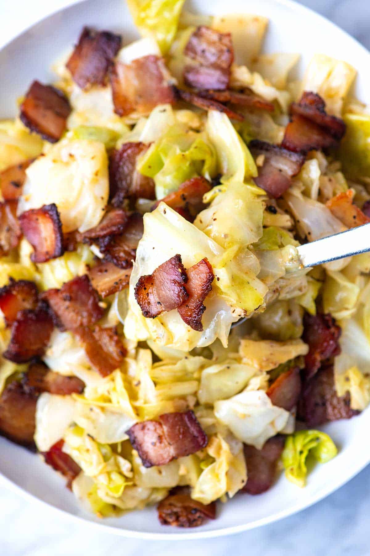 Best Bacon Fried Cabbage