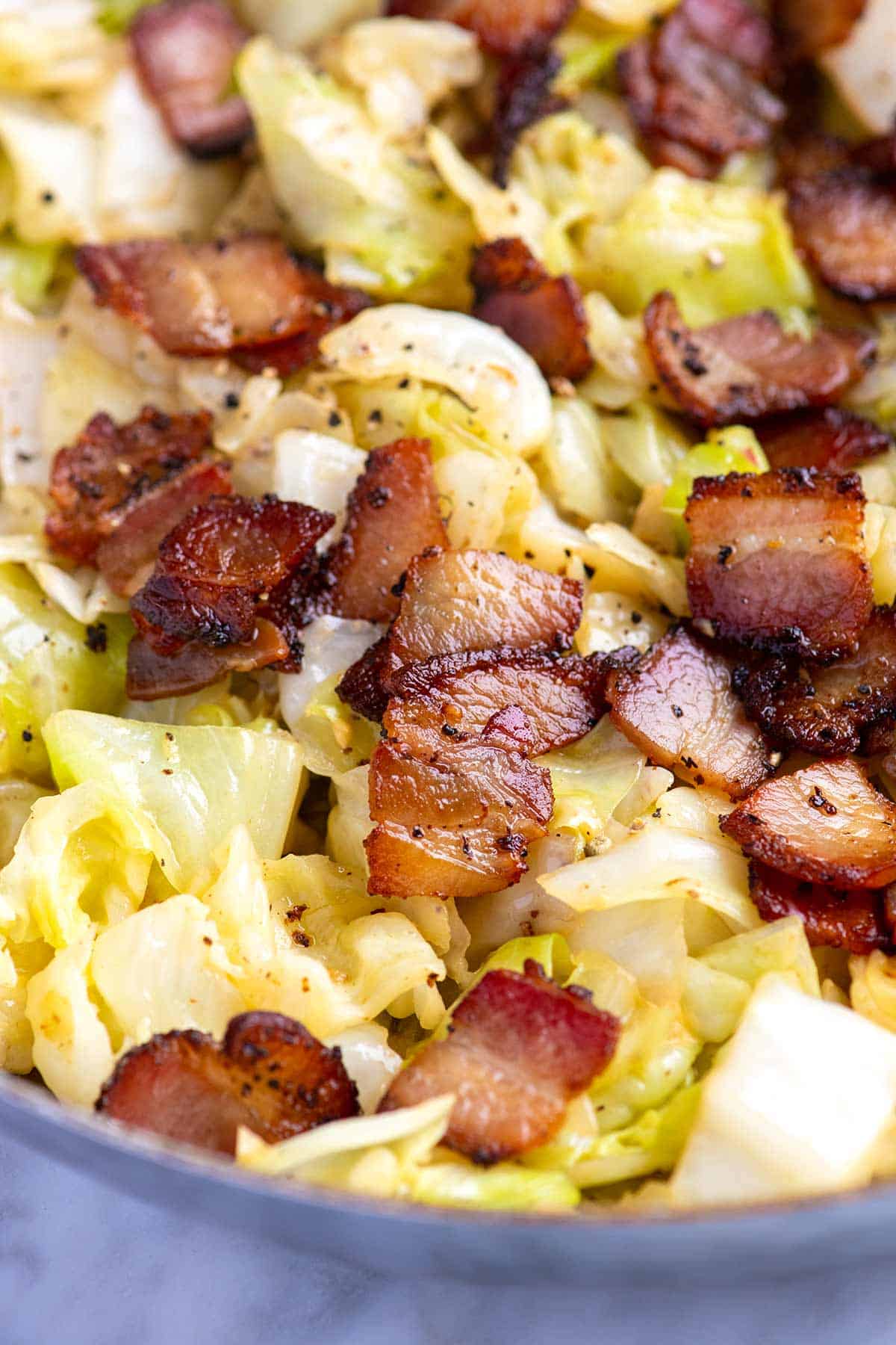 Seriously Good Bacon Fried Cabbage