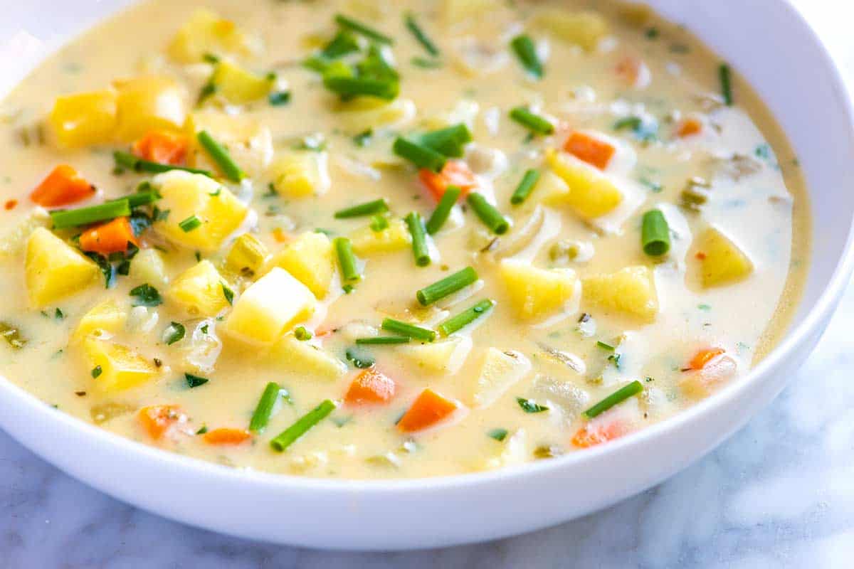 Easy Creamy Homemade Potato Soup Recipe