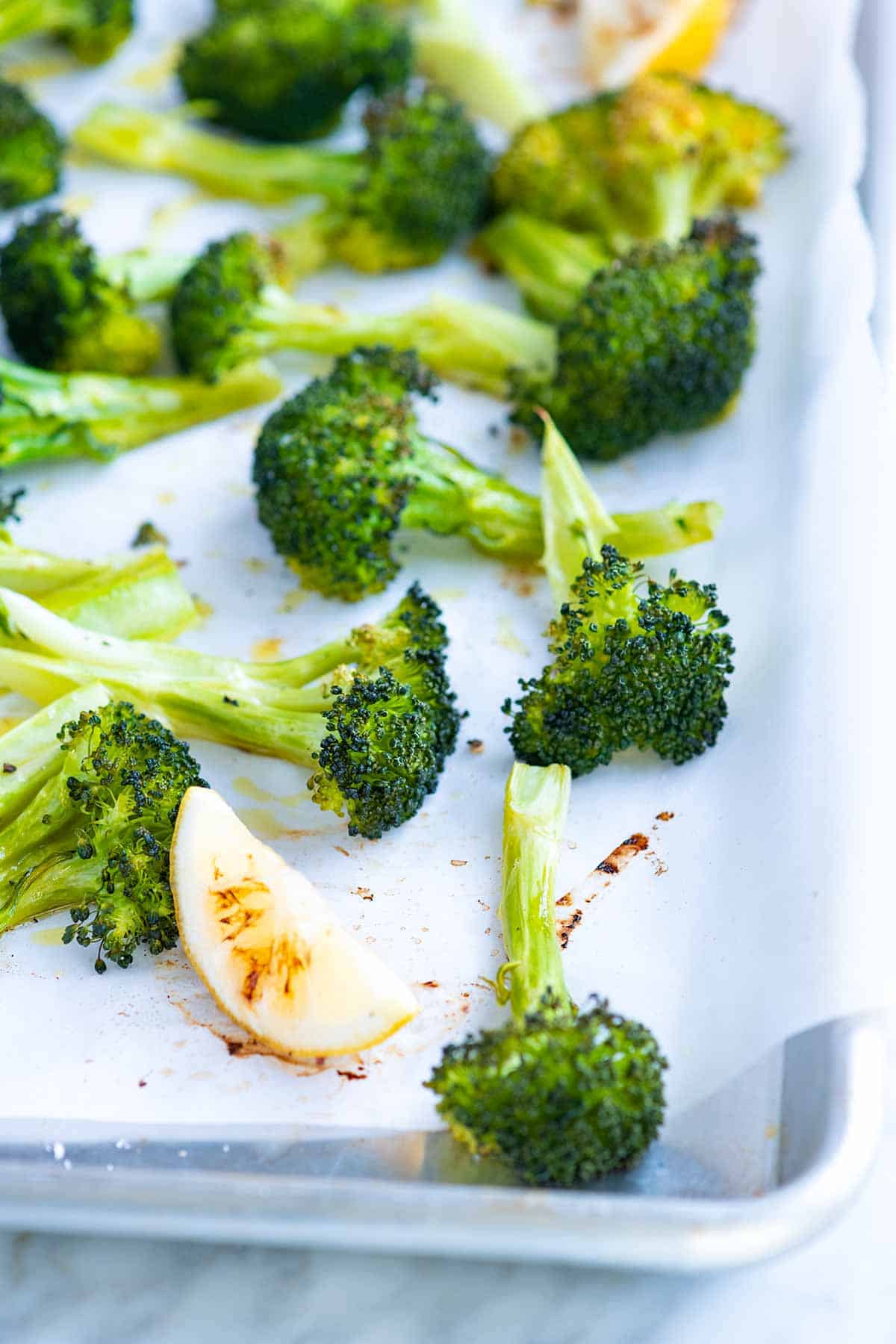 Roasted Broccoli on a sheet pan