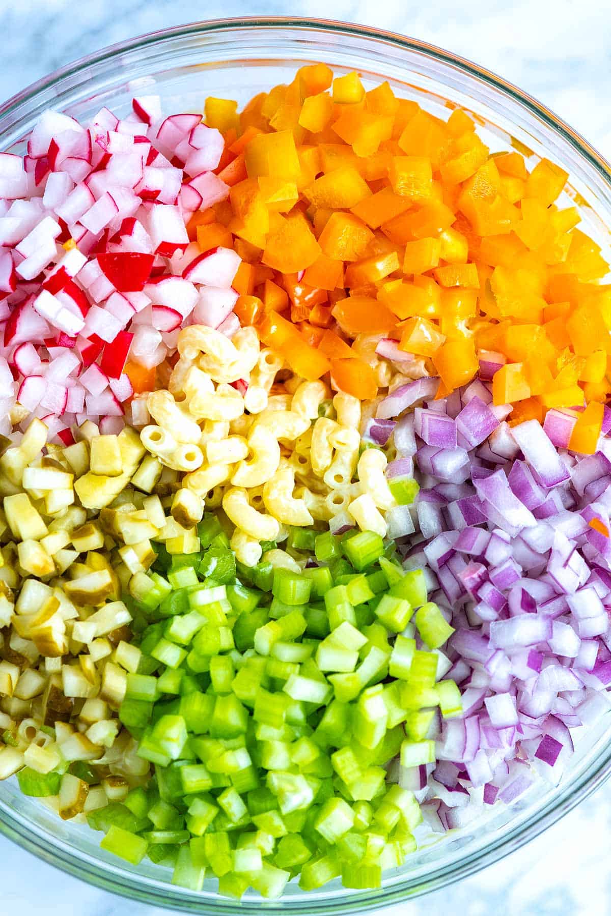 Ingredients for a Creamy Pasta Salad