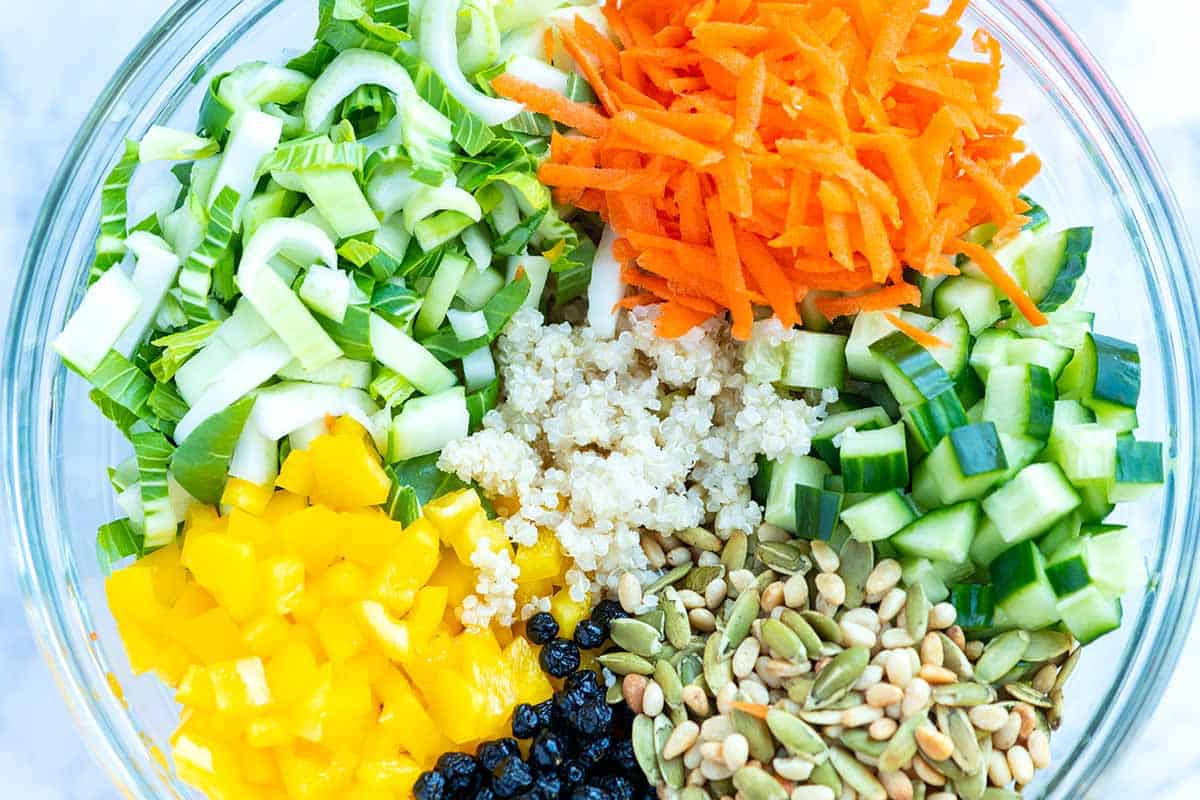 Quinoa Salad ingredients