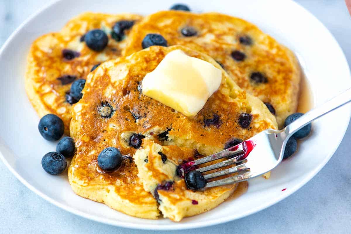 Homemade Blueberry Pancakes