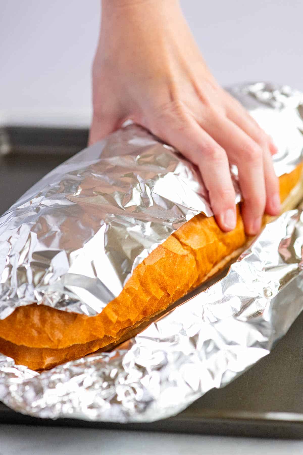 Garlic Bread wrapped in foil