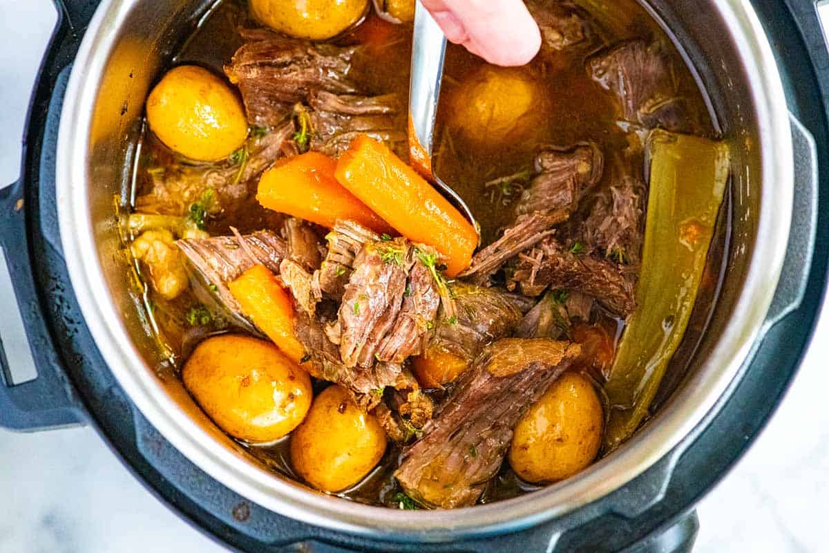 Instant Pot Pot Roast with Veggies and Gravy - Taste And See