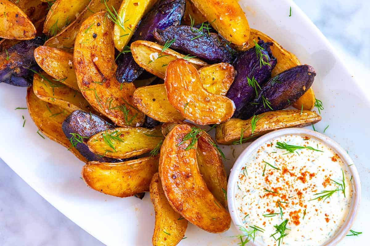 Roasted Fingerling Potatoes with Craveable Sauce