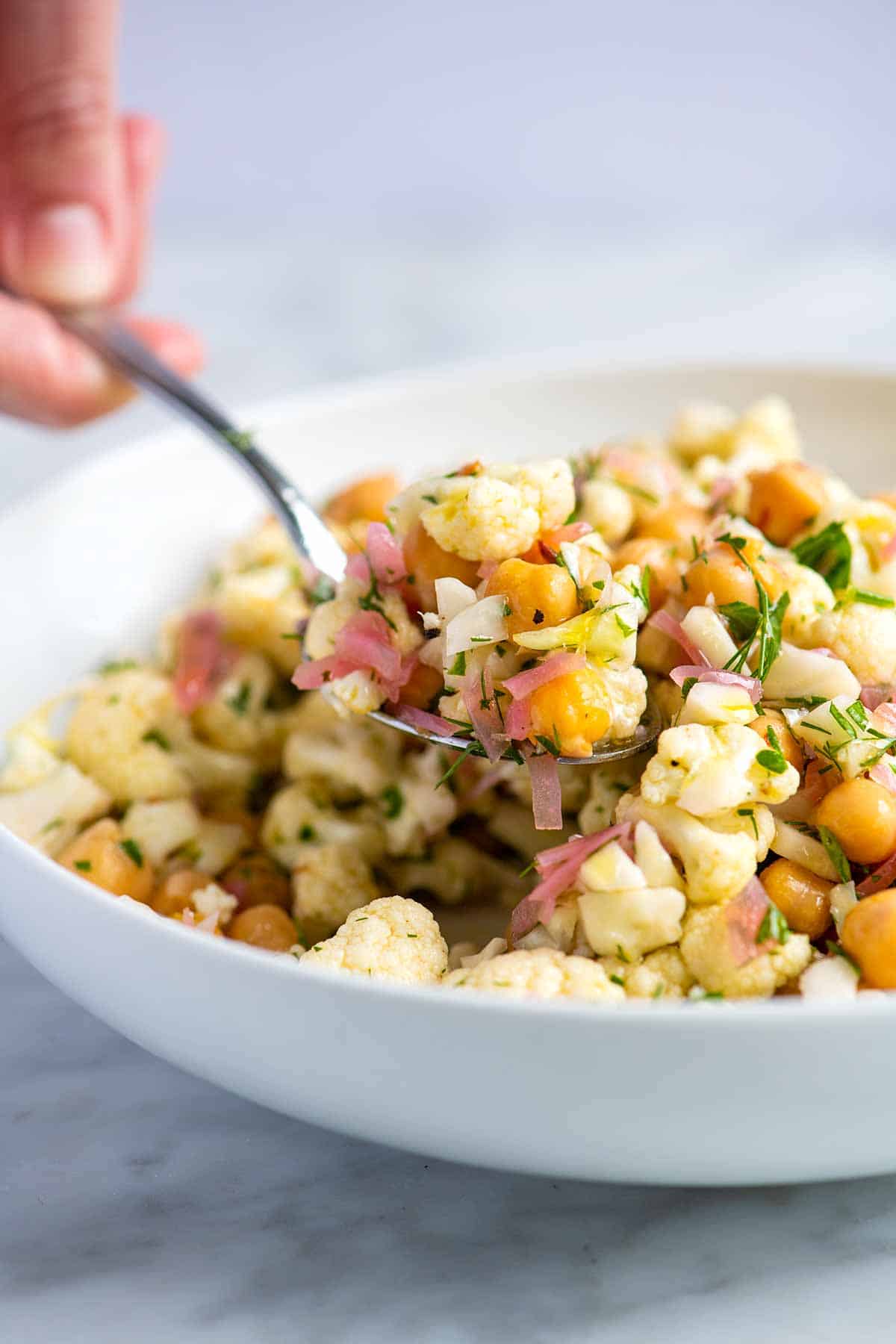 Cauliflower Salad Recipe with a lemony dressing