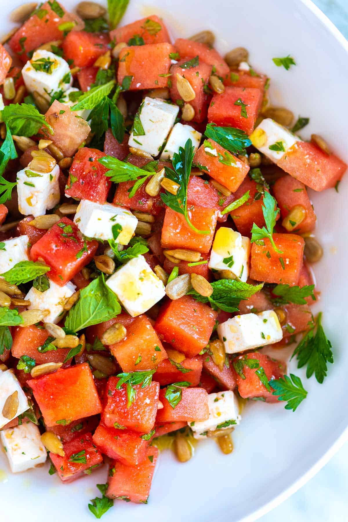Watermelon Feta Salad with Mint