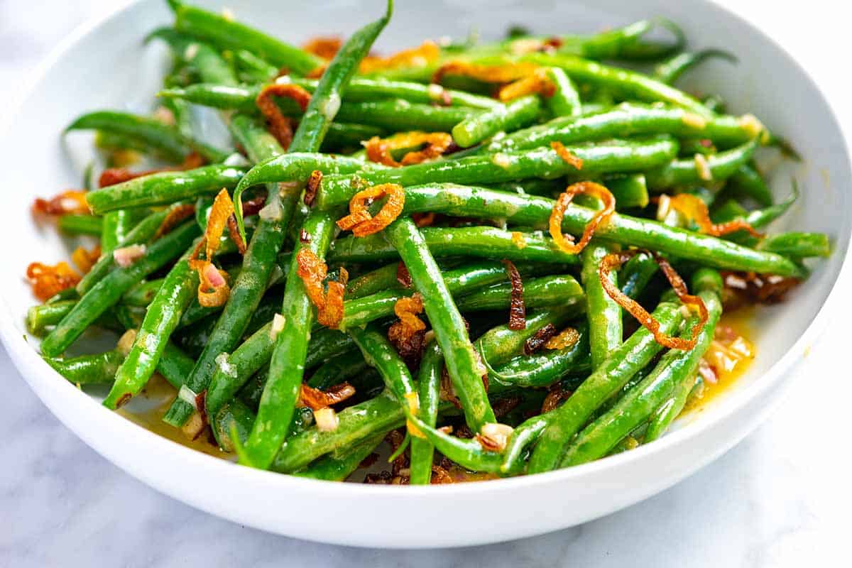 Easy Green Bean Salad Recipe with Shallots