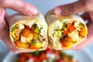 Spicy Roasted Cauliflower Veggie Burritos Recipe