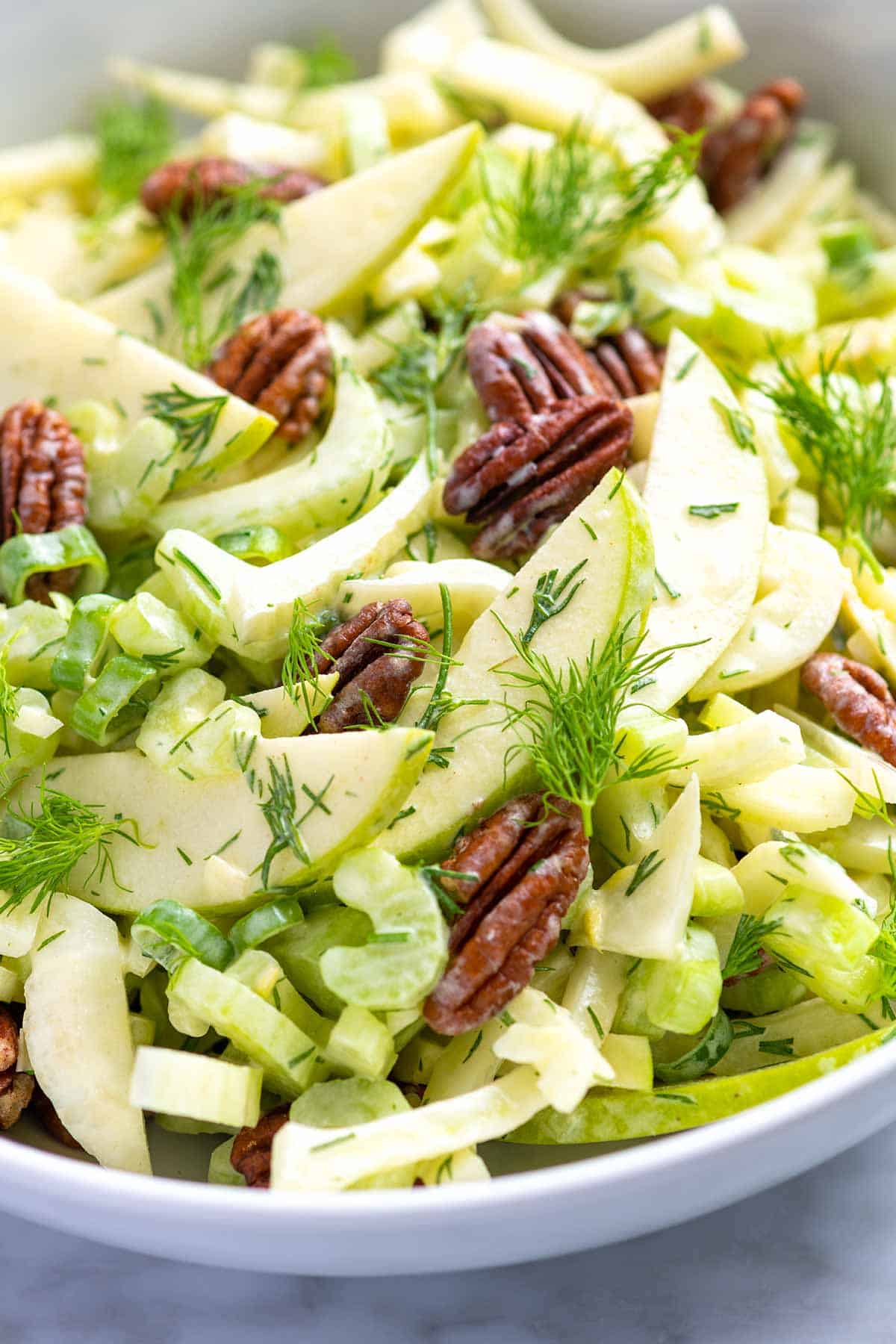 How to Make Creamy, Delicious Apple Salad with Fennel and Celery