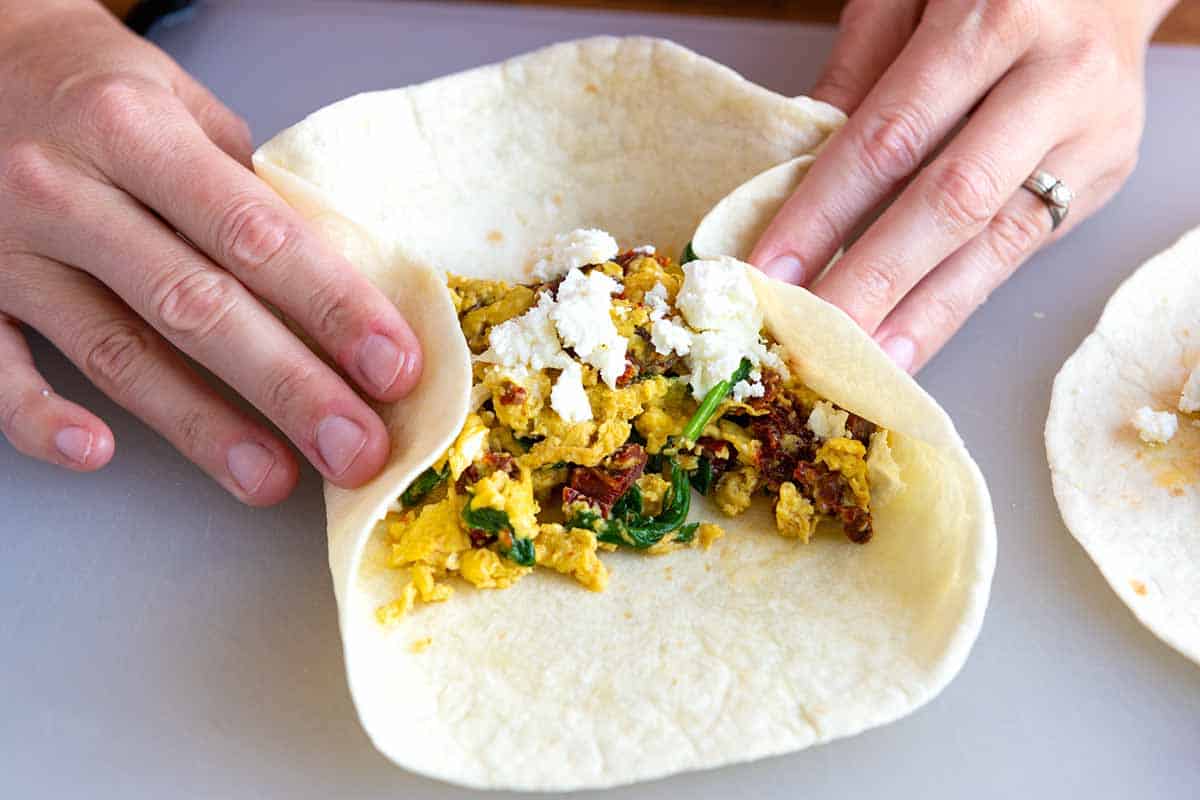 How to Roll Breakfast Burritos