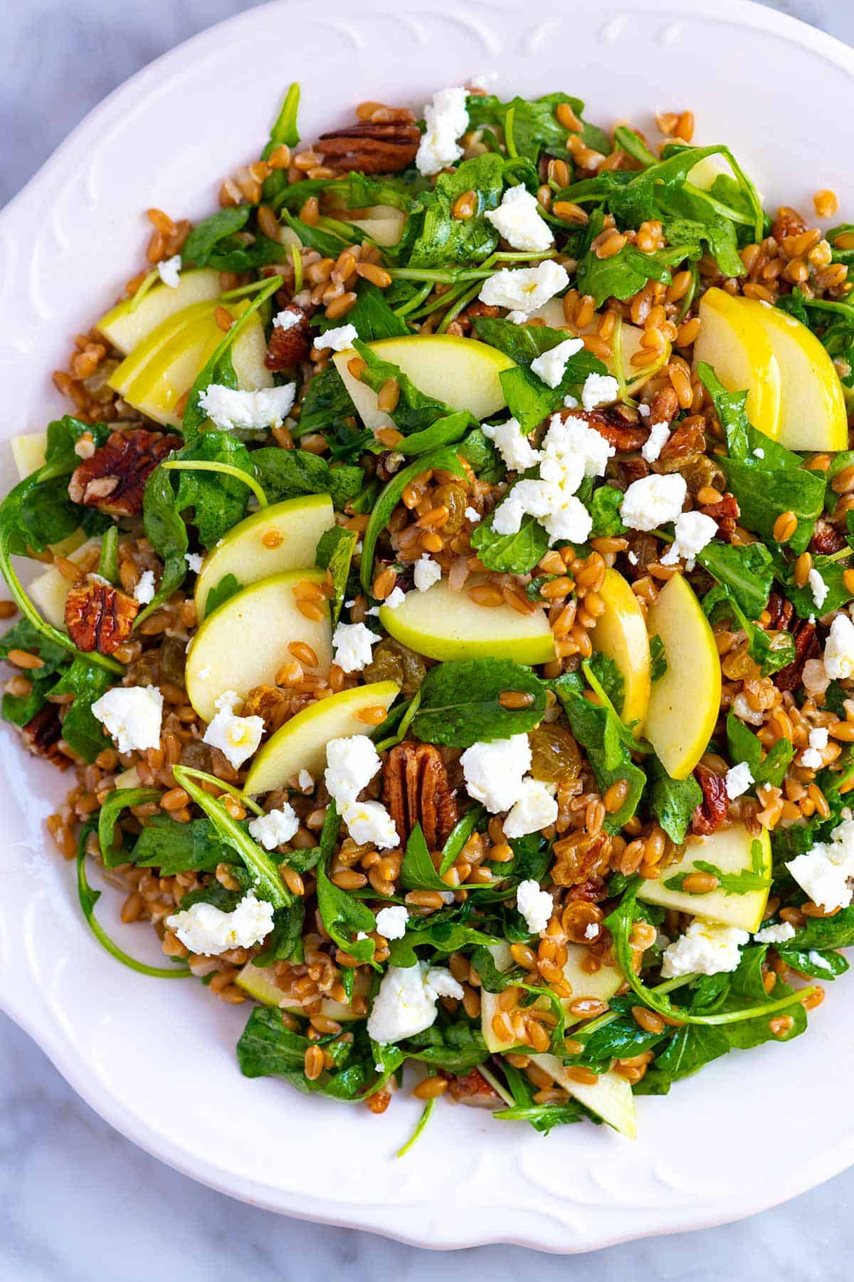 Farro Salad with Apples and Arugula