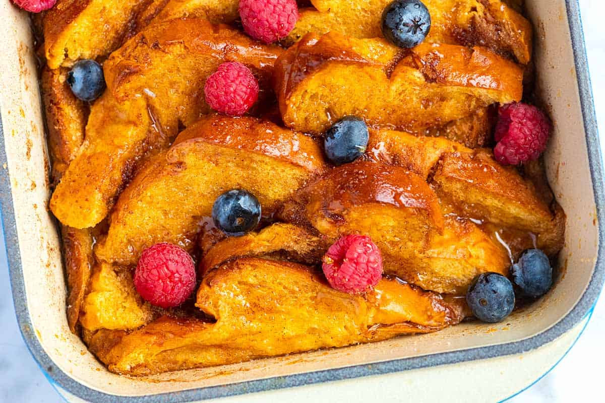 Quick and easy baked french toast