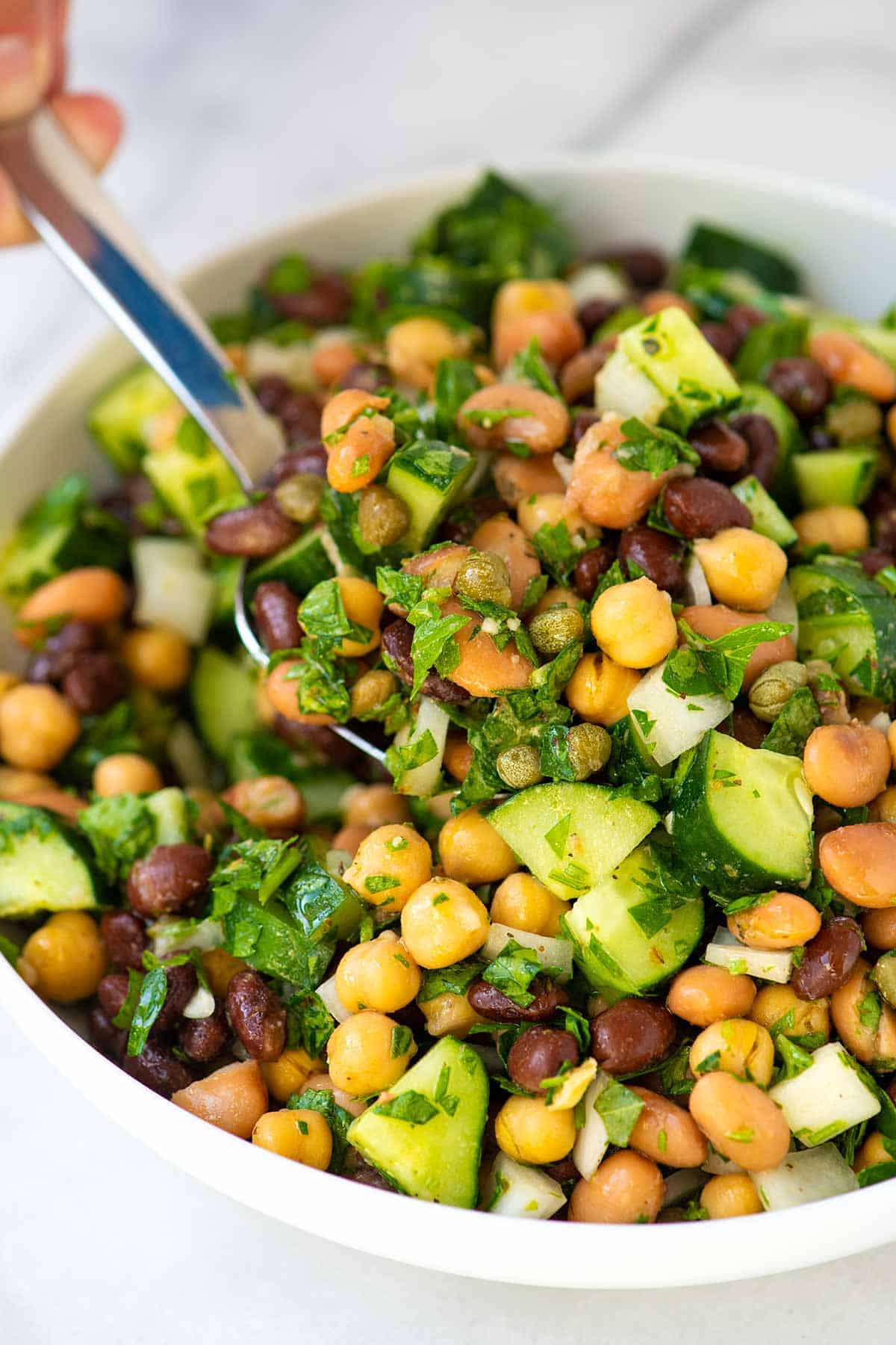 Serve the bean salad