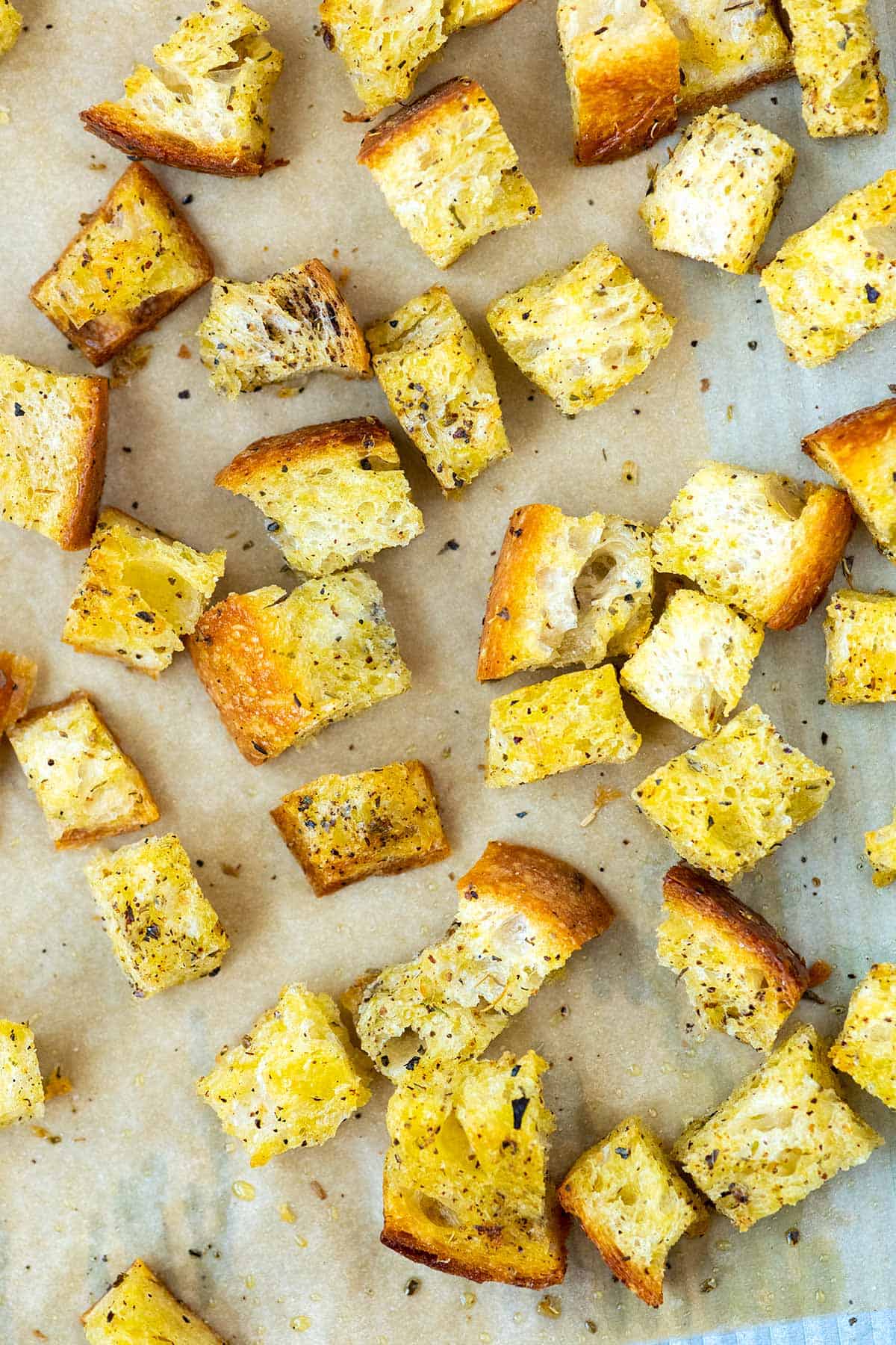 Freshly Baked Homemade Croutons