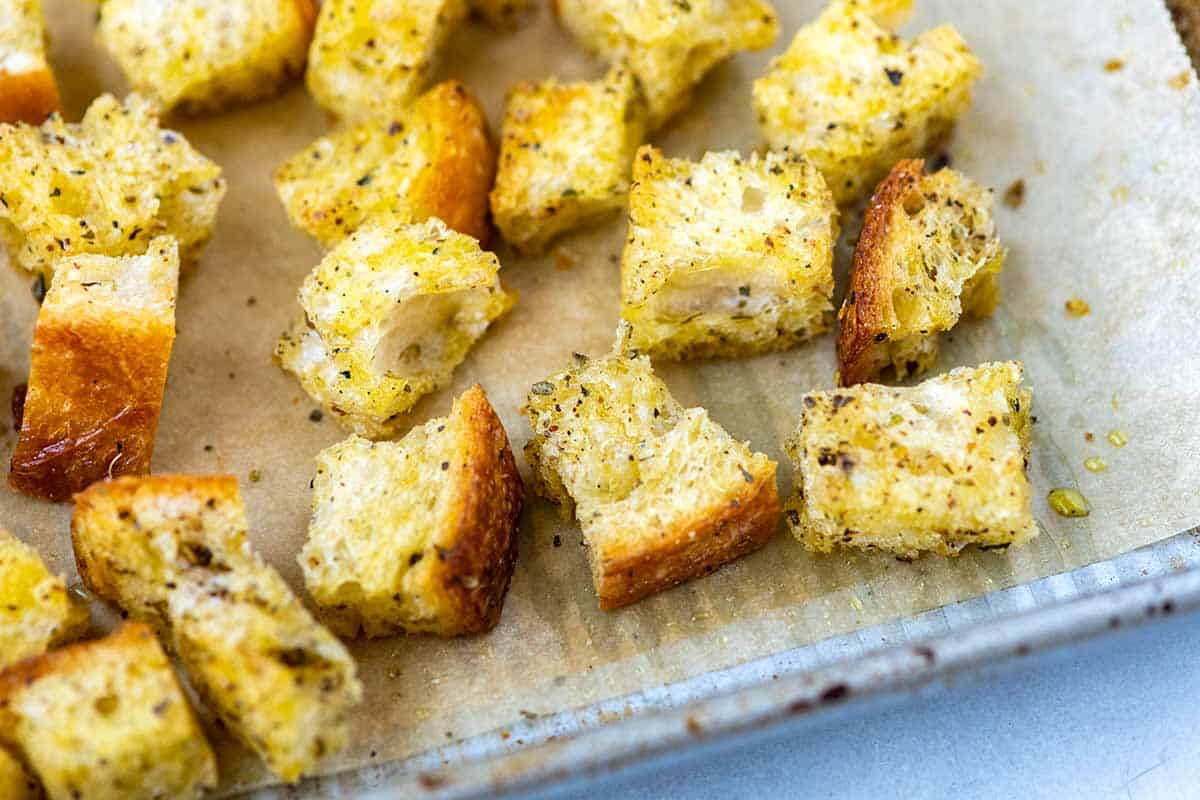 Freshly Baked Homemade Croutons