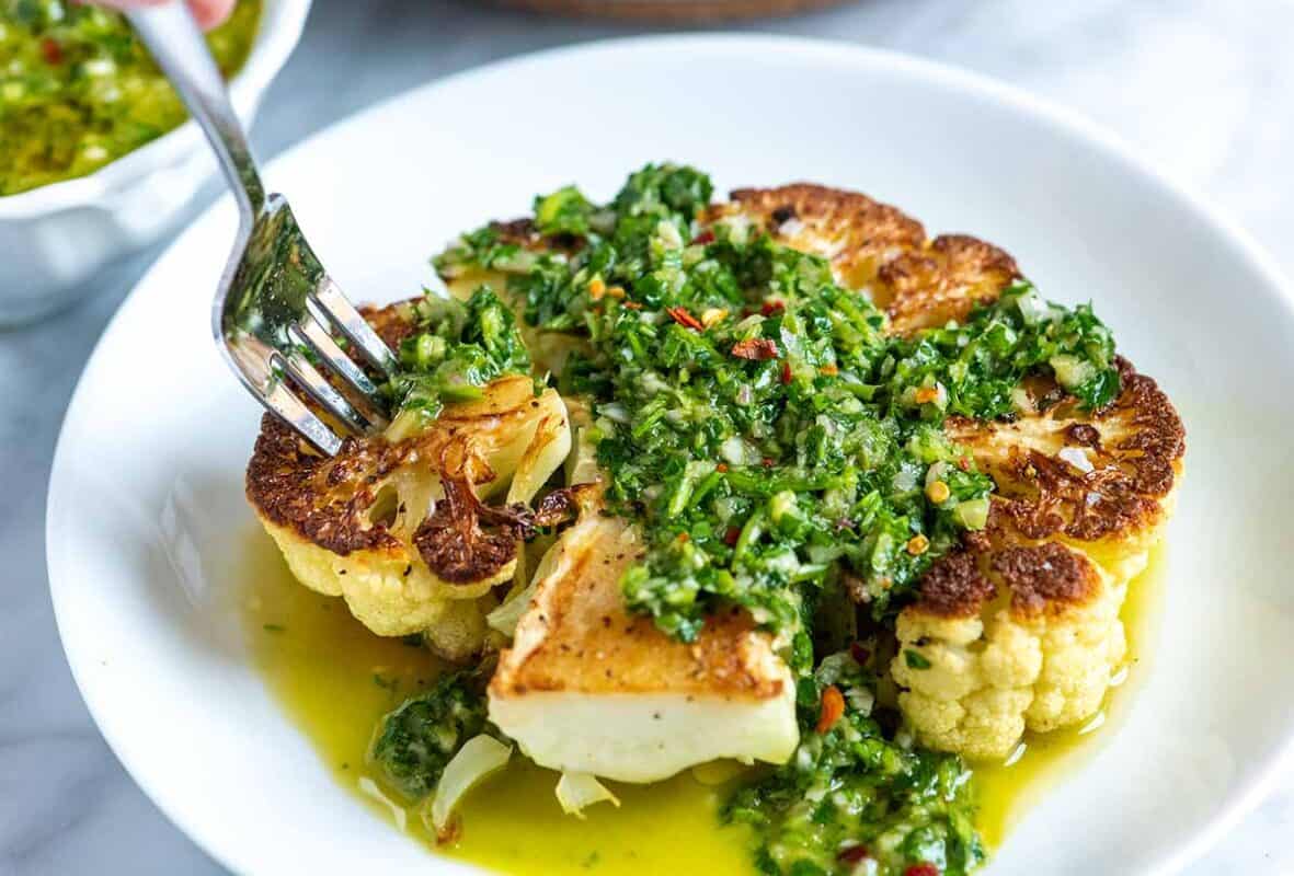 Chimichurri Cauliflower Steak