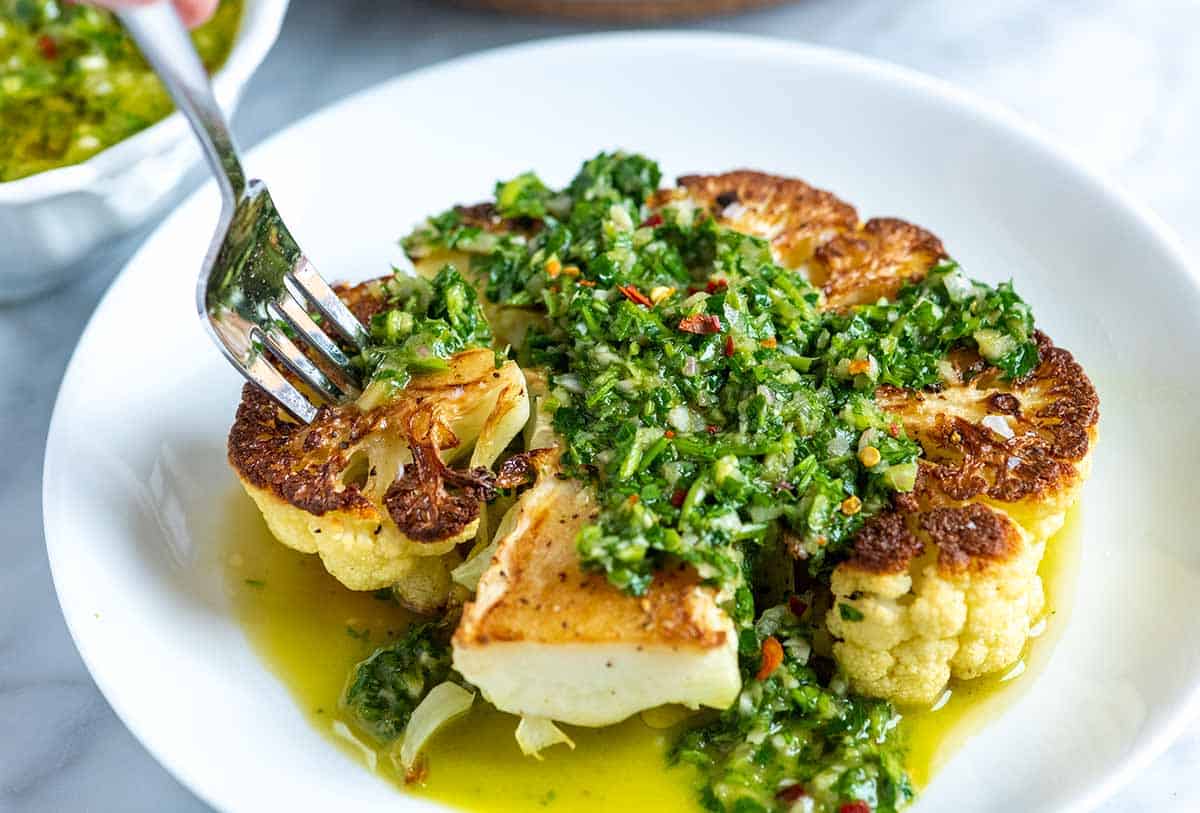 Chimichurri Cauliflower Steaks