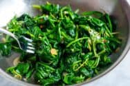 Lemony Sauteed Spinach with Garlic