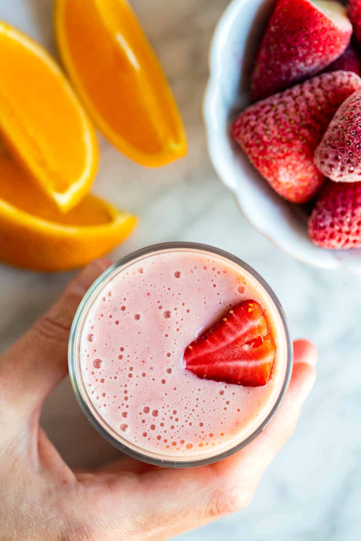 Strawberry Smoothie with bananas